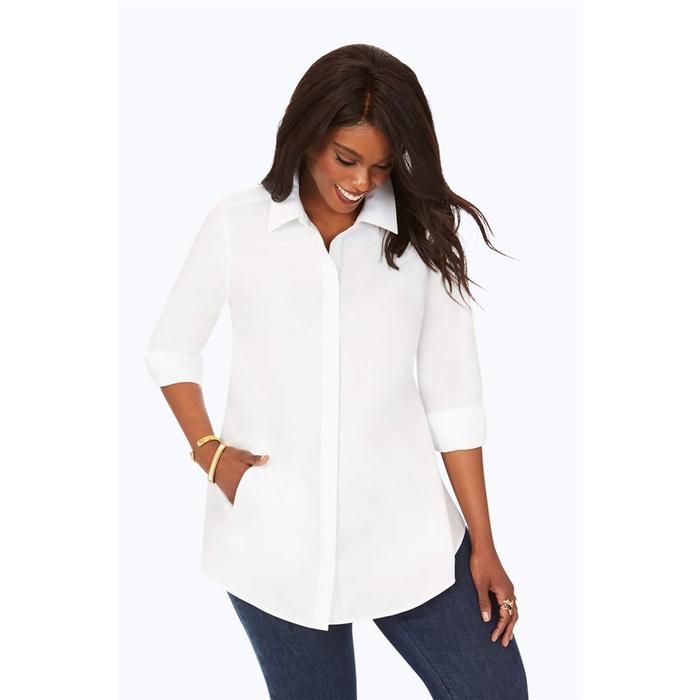 Chemise classique infroissable Blanc 12 Creations Chantal