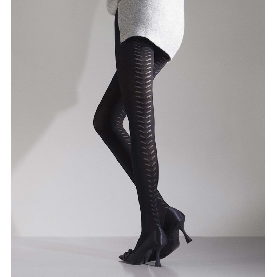 Collants Fantaisie Noir Trasparenze Turandot - Taille 4, Neuf Avec étiquettes