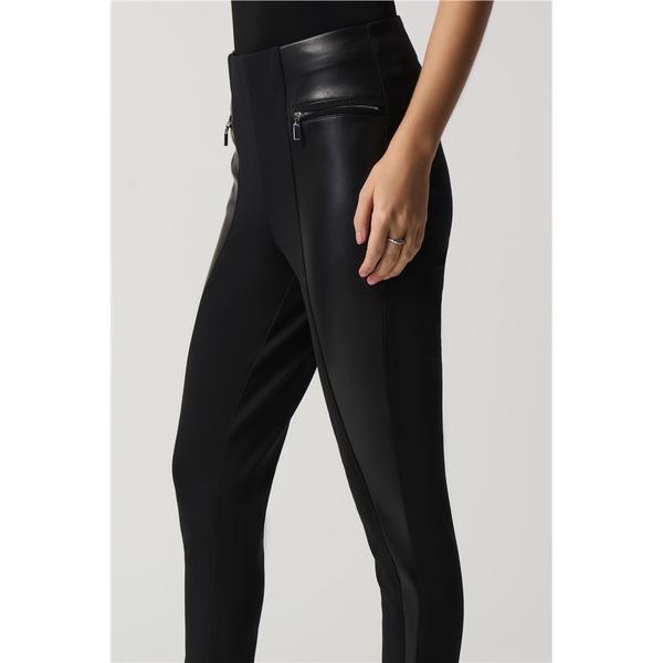 Legging empiecements cuir vegan Noir 6