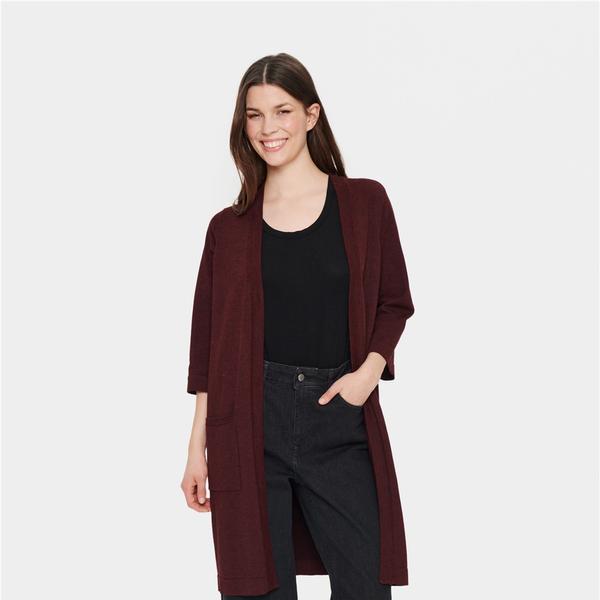 Maroon sale long cardigan