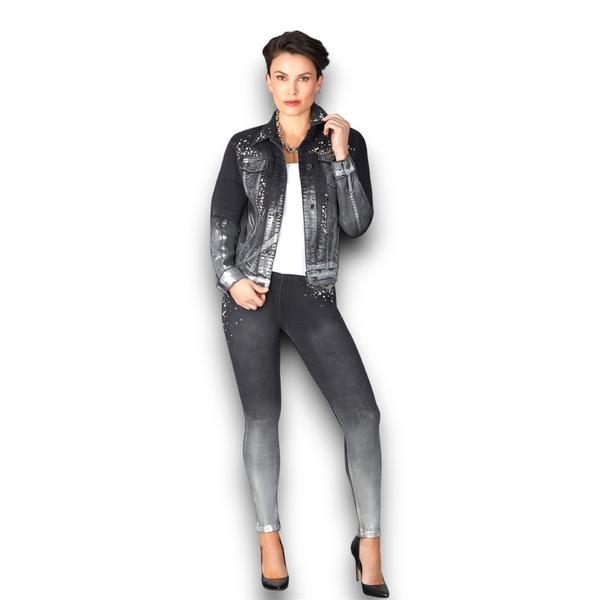 Pantalon en jeans avec pierres