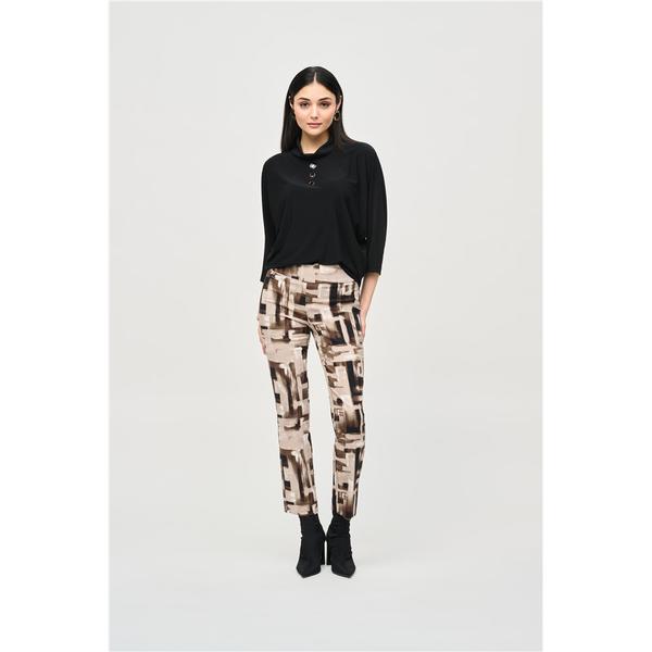 Pantalon ajusté & imprimé abstrait