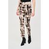 Pantalon ajusté & imprimé abstrait