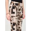 Pantalon ajusté & imprimé abstrait