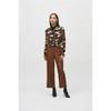 Pantalon à jambe large en cuir vegan