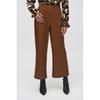 Pantalon à jambe large en cuir vegan
