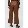 Pantalon à jambe large en cuir vegan