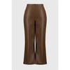 Pantalon à jambe large en cuir vegan