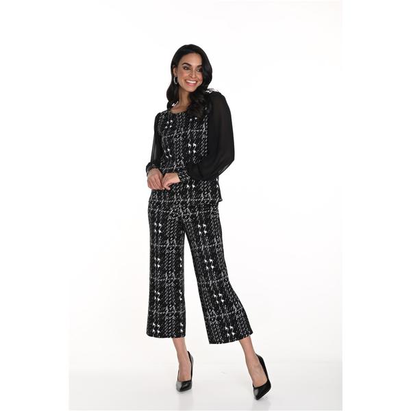 Pantalon à enfiler pied-de-poule