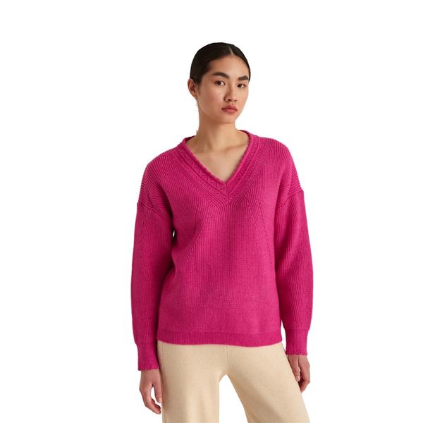 Chandail en tricot & col V