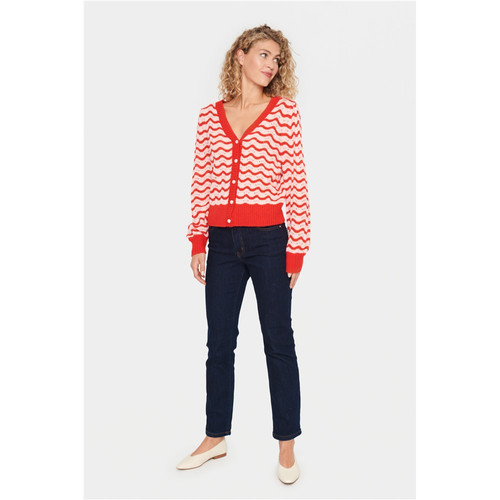 Cardigan ample boutonné en coton Rayleen Gris Rails - Femme | Place des Tendances
