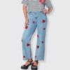Jean large avec coeurs