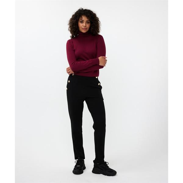 Pantalon avec boutons or