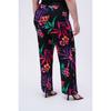 Pantalon à jambe large à imprimé tropical