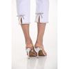 Pantalon 7/8 avec boucles au bas