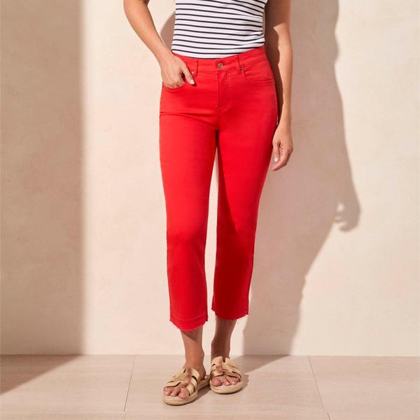 Pantalon 7/8 en jean avec fermoir