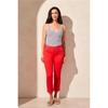 Pantalon 7/8 en jean avec fermoir