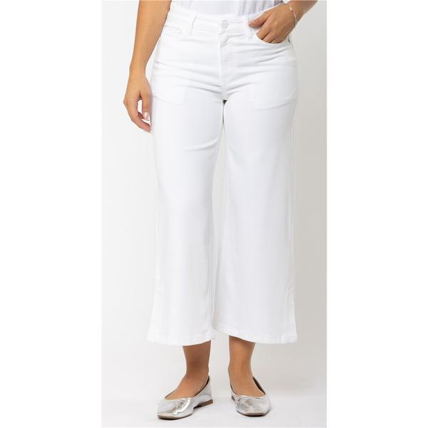 Capri jambes larges avec fente