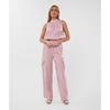 Pantalon cargo satiné