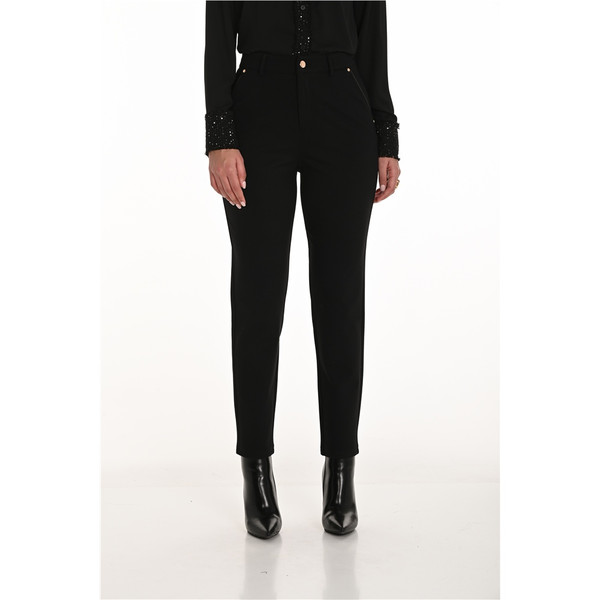 Pantalon de jogging en tricot soyeux noir Joseph Ribkoff, modèle 241226