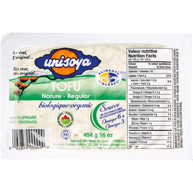 Plain organic tofu