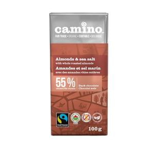 Almonds and sea salt chocolate bar  100g