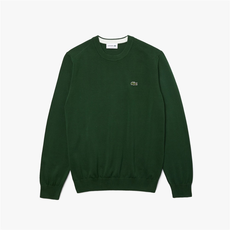Men's Organic Cotton Crew Neck Sweater L Green Crew-Neck | M2 Boutiques