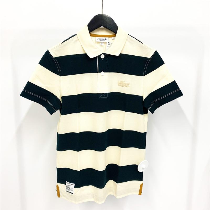 Lacoste cream 2025 pique polo shirt