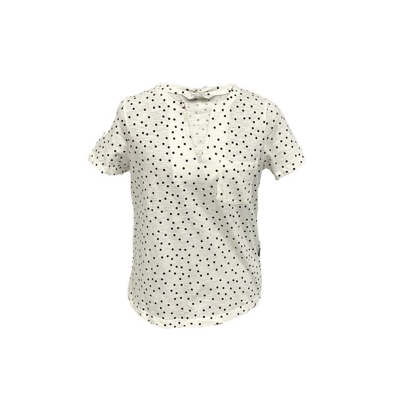 POINTELLE COLLARED KNITTED TEE