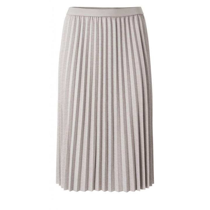 Grey pleated shop jersey midi skirt