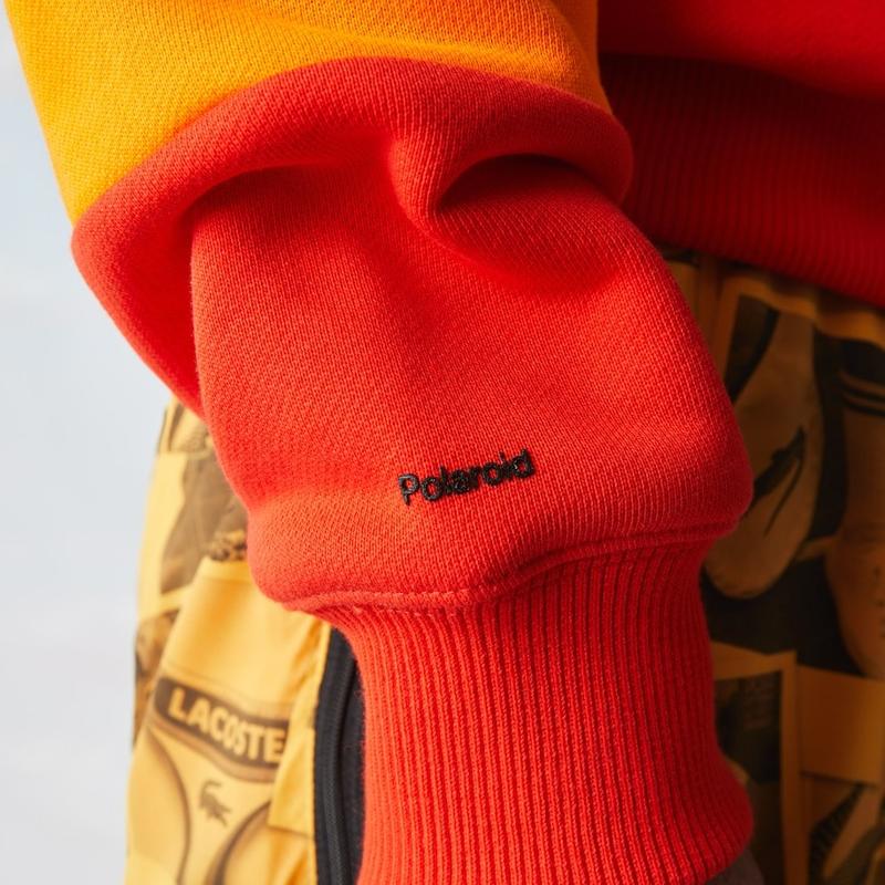 x Polaroid Colour Striped Fleece Sweatshirt S Multicoloured Crew