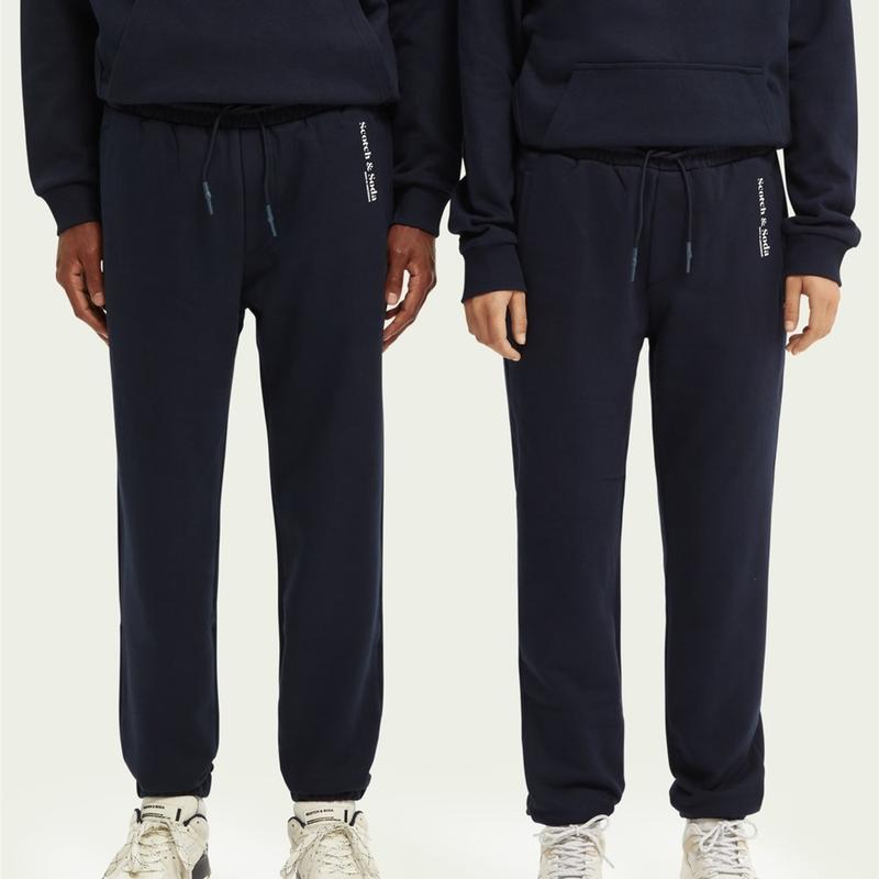 Unisex organic cotton sweatpants S Navy