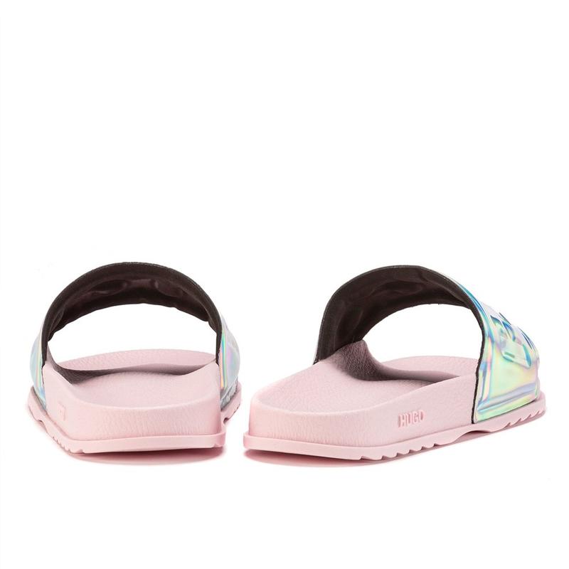 Italian made MATCH SLID IRID logo slides with iridescent strap 8