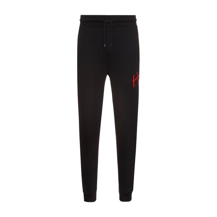 Cuffed DARTINI tracksuit bottoms in organic cotton with handwritten logo XL  Black Regular Fit | M2 Boutiques