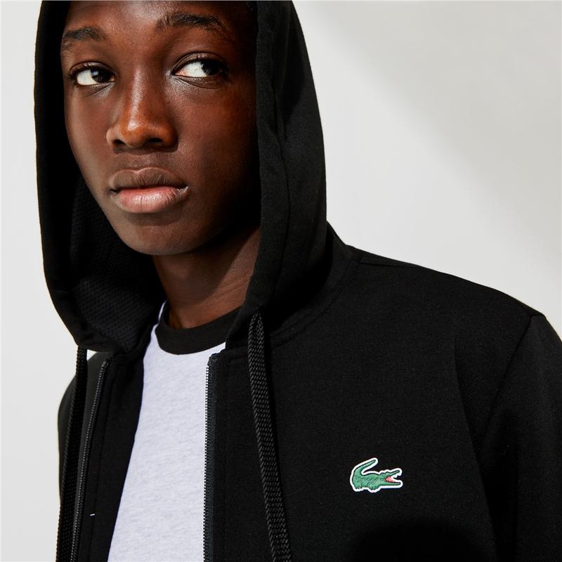 SPORT Mesh Panels Hoodie L Black Hooded M2 Boutiques