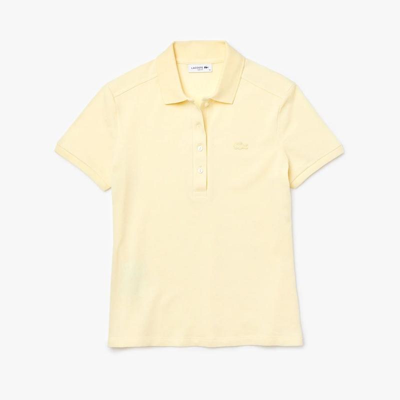 Polo femme en piqu de coton stretch 34 Jaune M2 Boutiques