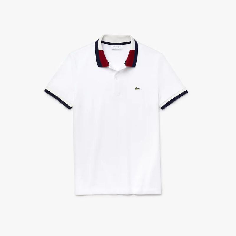 Men s Lacoste Contrast Cotton Polo Shirt XXXL White M2 Boutiques
