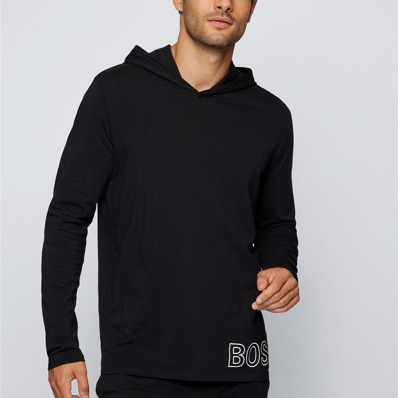 IDENTITY LS SHIRT H Stretch cotton pyjama T shirt with outline
