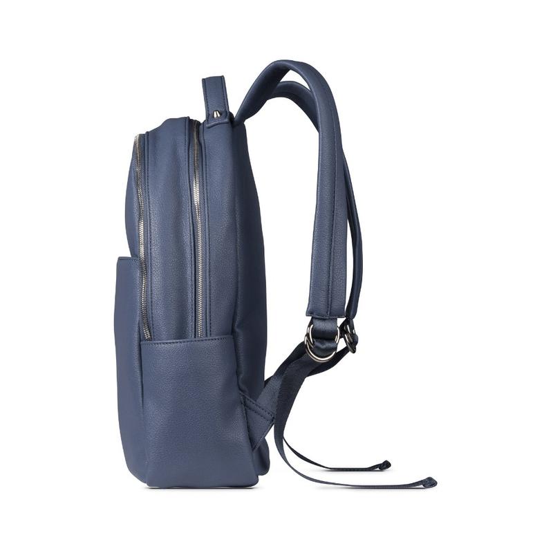 Navy leather backpack sales womens