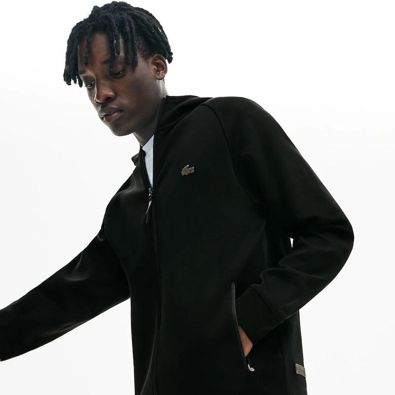 Men s Lacoste Motion Hooded Zip Sweatshirt XXL Black M2 Boutiques