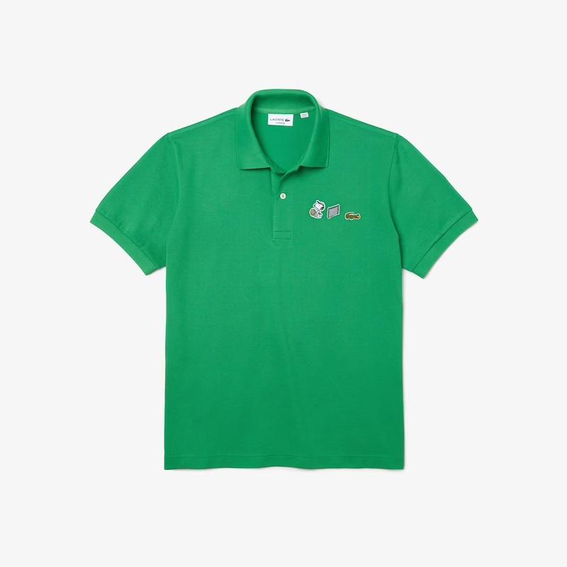 Men s Lacoste x Peanuts Organic Cotton Polo S Green Relaxed M2