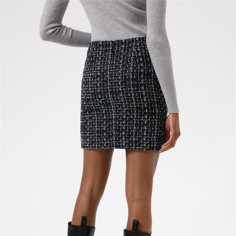 Navy tweed pencil sales skirt