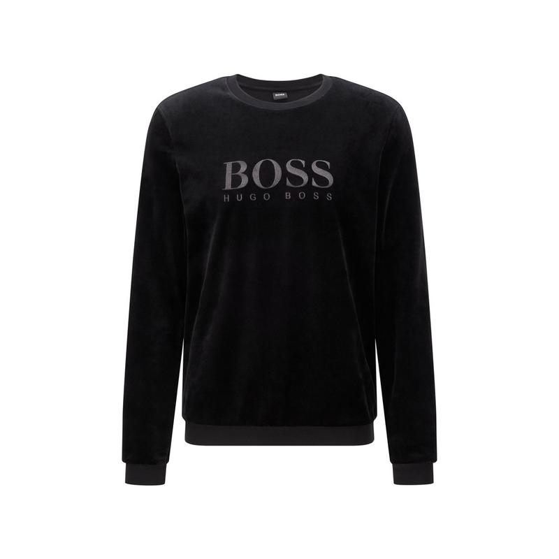 Hugo boss velour sweatshirt hotsell