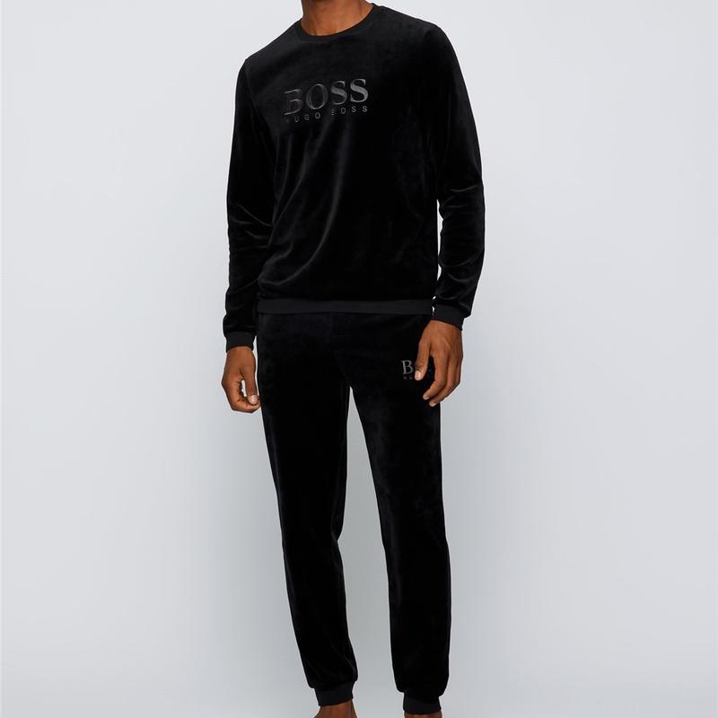 Boss velour crewneck sweatshirt cheap