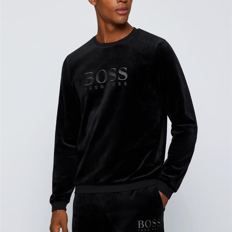 Boss velour sweatshirt outlet