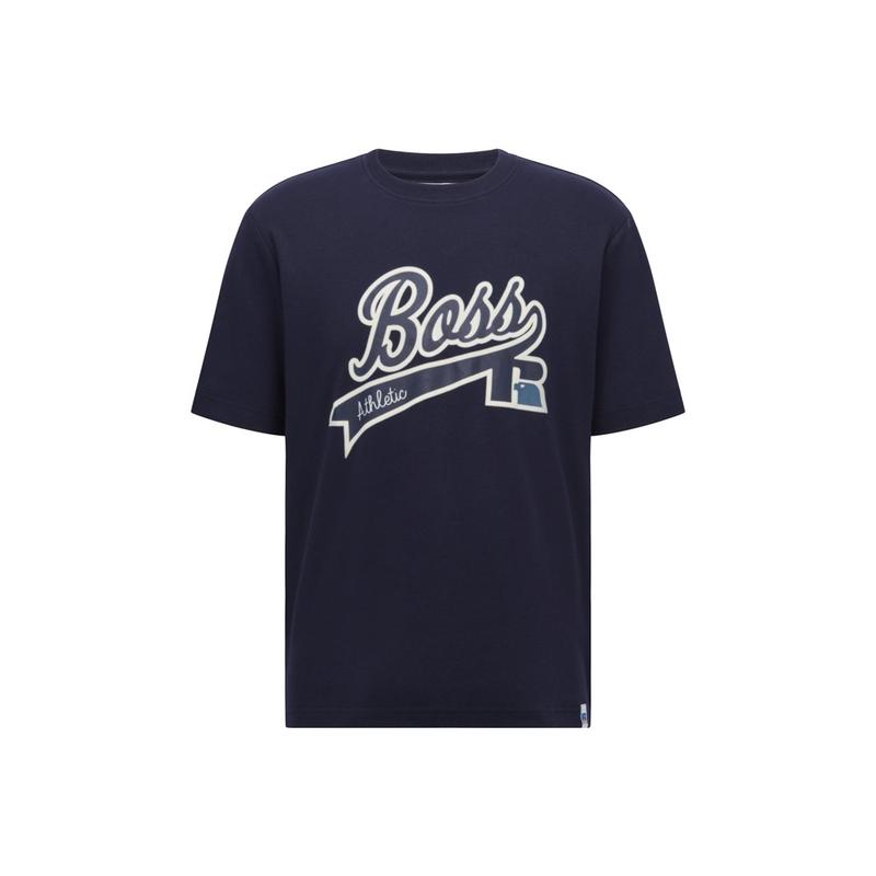 Navy boss t sales shirt