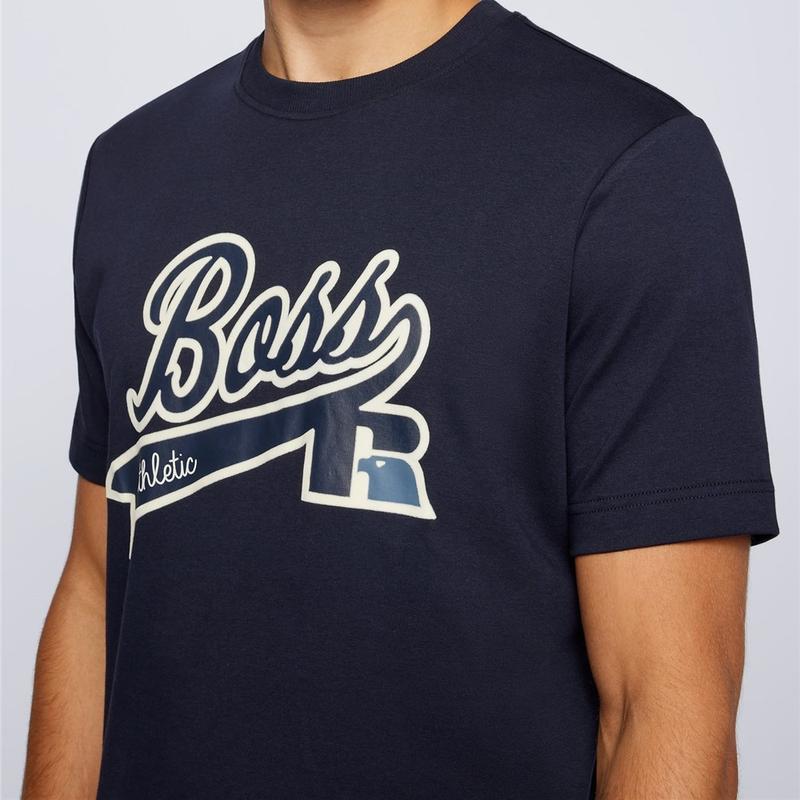 BOSS x Russell Athletic relaxed-fit T-shirt in Pima cotton with exclus