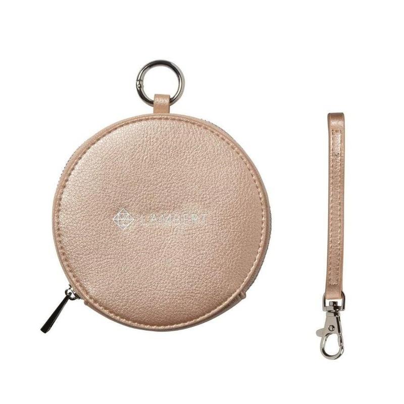 Gold leather pouch sales