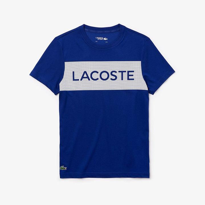 Nerve kedelig Oberst Men's Lacoste SPORT Printed Breathable T-shirt XXL Royal Blue Crew-Neck |  M2 Boutiques