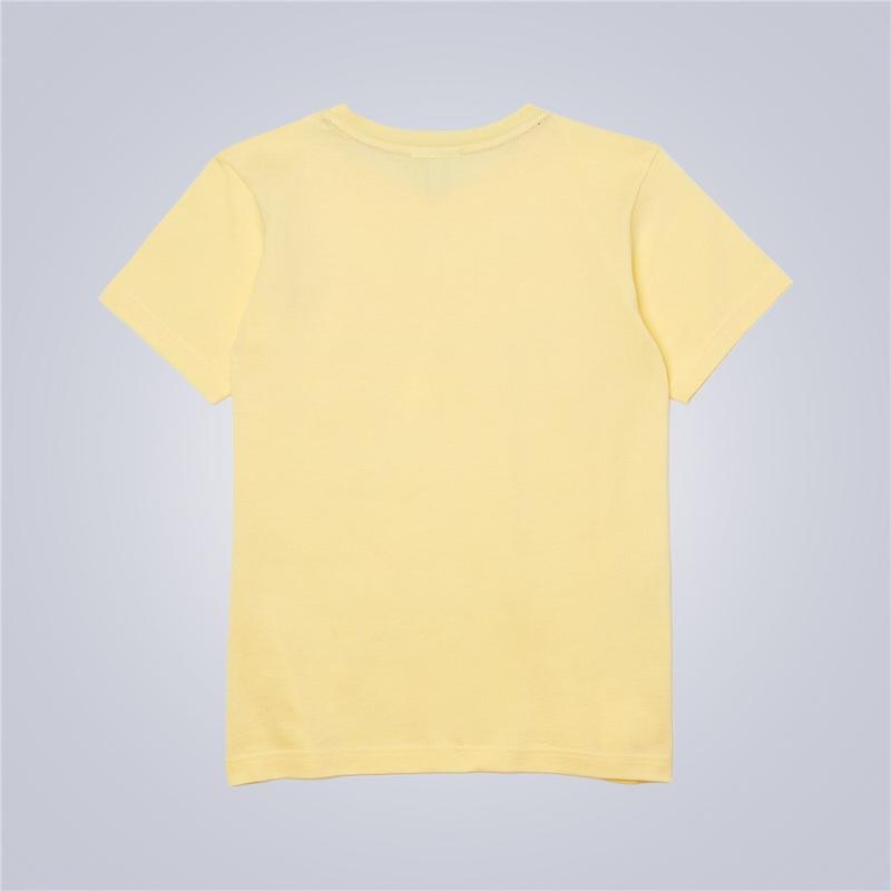 COTTON JERSEY T SHIRT 4ANS Pastel Yellow Crew Neck M2 Boutiques